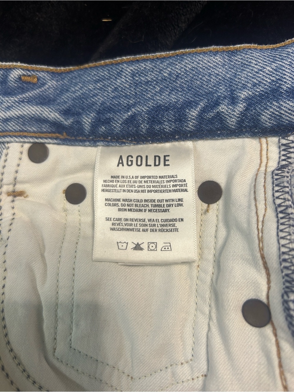 Agolde 90s Pinch Waist High Rise Straight Jeans, Size 24, Cropped, Light Wash, - Picture 10 of 12